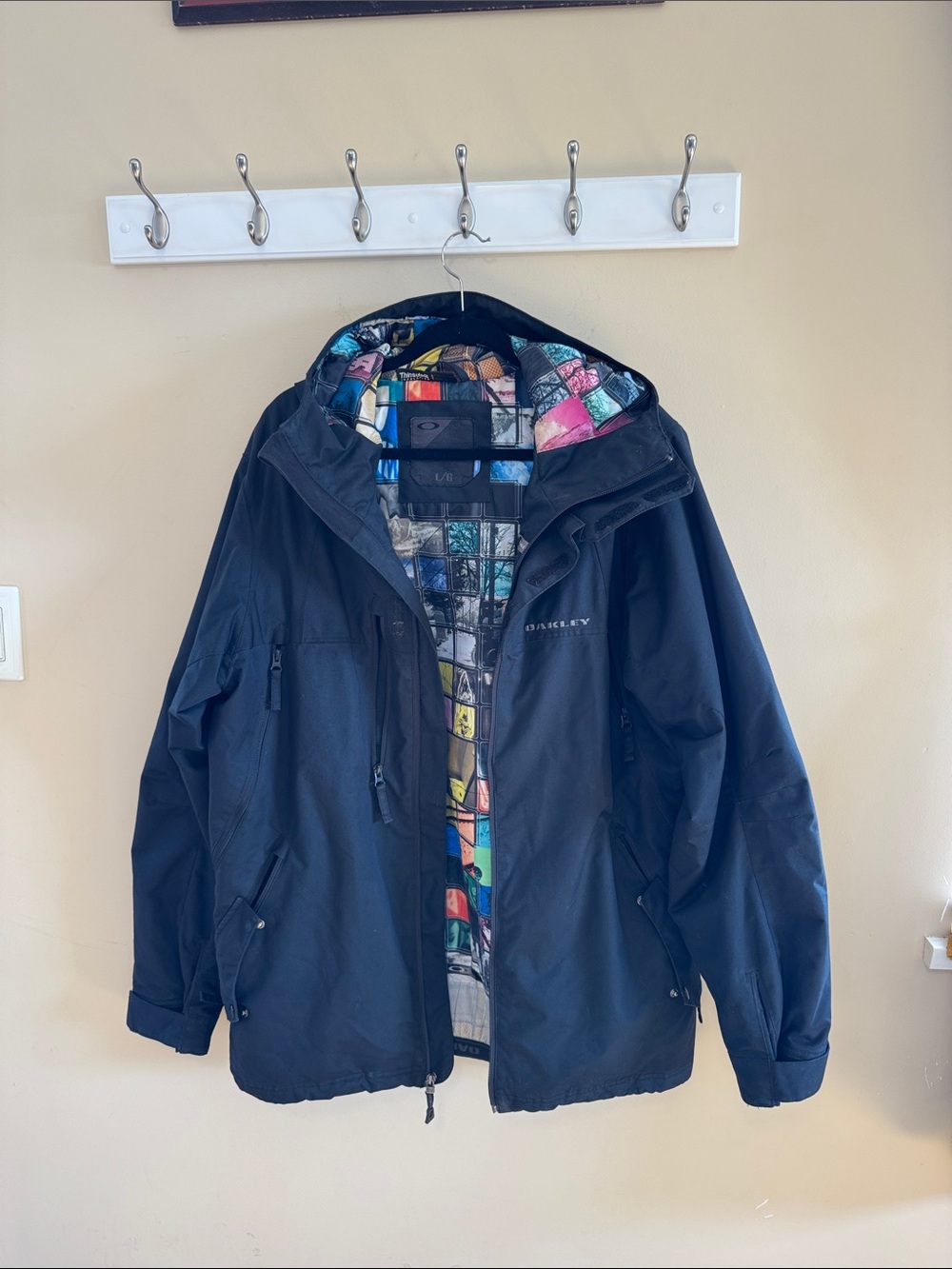 Vintage Y2K Oakley Technical Ski Jacket- Rare Graphic Comic Lining